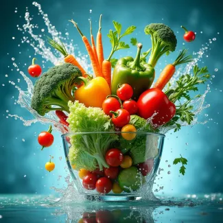 تصویر گوجه گیلاسی فلفل دلمه ای و سبزیجات عکس حرفه ای سبزیجات