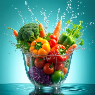 عکس استوک فلفل و کلم و هویج عکس حرفه ای سبزیجات