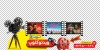 دانلود برچسب ویدیو کلوپ روی شیشه شامل عکس دوربین با قابلیت ویرایش و فرمت PSD