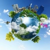 دانلود عکس با کیفیت کره زمین و گل