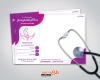 طرح لایه باز سرنسخه دکتر زنان و زایمان جهت چاپ سربرگ و سرنسخه متخصص زنان و زایمان