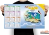 دانلود طرح تقویم آکواریوم شامل عکس ماهی جهت چاپ تقویم آکواریوم و ماهی تزئینی 1402