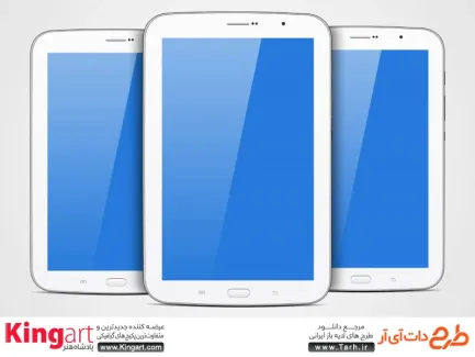 طرح خام موکاپ سه تایی تبلت به صورت لایه باز با فرمت psd جهت پیش نمایش صفحه iPad