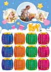 تقویم لایه باز کودکانه قابل ویرایش جهت چاپ تقویم بچگانه 1402 و تقویم کودک