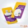 طرح کارت ویزیت فروشگاه ظروف یکبار مصرف شامل عکس ظرف غذای یکبارمصرف