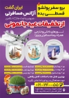 طرح تراکت لایه باز آژانس مسافرتی شامل عکس هواپیما