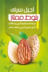 طرح لایه باز کارت ویزیت آجیل فروشی شامل وکتور گردو