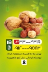 کارت ویزیت خام آجیل فروشی شامل وکتور گردو