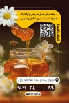نمونه کارت ویزیت عسل فروشی شامل وکتور زنبور عسل
