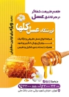 طرح تراکت فروشگاه عسل شامل عکس کندو عسل