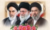 دانلود بنر امام خمینی آیت الله مجتبی خامنه ای و رهبر شهید دارای وکتور گل