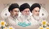 طرح بنر امام خمینی آیت الله مجتبی خامنه ای و رهبر شهید دارای وکتور گل