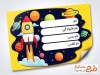 دانلود طرح برچسب کتاب شامل تصویرسازی موشک و فضا