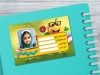 طرح برچسب دفتر شامل جای عکس دانش آموز