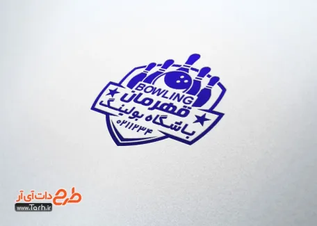 طرح مهر خام باشگاه بولینگ با وکتور پین بولینگ طرح مهر خام باشگاه بولینگ شامل وکتور پین بولینگ