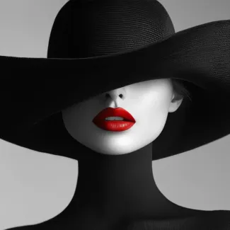 تصویر حرفه ای زن با کلاه عکس حرفه ای زن