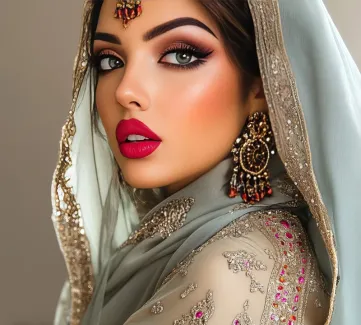 تصویر زن با آرایش عکس حرفه ای زن