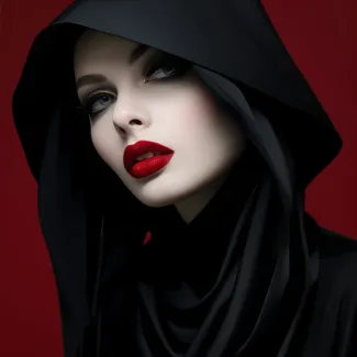 تصویر حرفه ای دختر با شال مشکی عکس حرفه ای زن