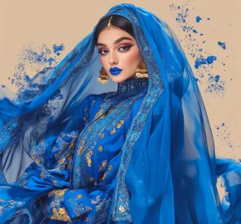 عکس زن با تم آبی عکس حرفه ای زن