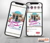 قالب اینستاگرام خام روز سعدی شامل خوشنویسی سعدی شیرازی