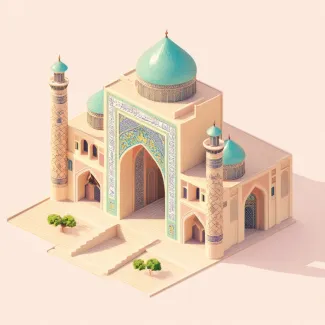 دانلود عکس مسجد با گنبد عکس حرفه ای ساختمان