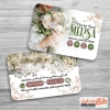 طرح کارت ویزیت قابل ویرایش فروشگاه گل شامل عکس دسته گل عروس جهت چاپ کارت ویزیت فروش گل