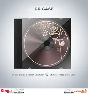 طرح پیش نمایش خام CD به صورت لایه باز با فرمت psd جهت پیش نمایش کاور و برچسب CD و DVD