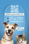 طرح آماده کارت ویزیت دامپزشک شامل عکس گربه