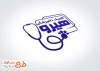 طرح مهر لیرزی کلینیک دامپزشکی با وکتور گوشی پزشکی با فرمت PSD