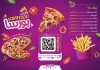 منو بروشوری پیتزا فروشی شامل عکس بشقاب غذا و لیست قیمت غذا جهت چاپ بنر منو رستوران و منو غذا