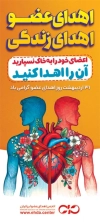 طرح بنر ایستاده روز اهدای عضو شامل وکتور انسان