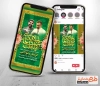 قالب اینستاگرام اطلاع رسانی آغاز امامت امام زمان شامل خوشنویسی یا ابا صالح المهدی