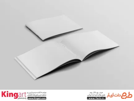 قالب لایه باز پیش نمایش دفترچه به صورت لایه باز با فرمت psd جهت پیش نمایش کتاب، مجله، دفترچه یادداشت