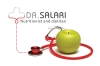 طرح کارت ویزیت دکتر تغذیه شامل عکس سیب جهت چاپ کارت ویزیت متخصص و مشاور تغذیه