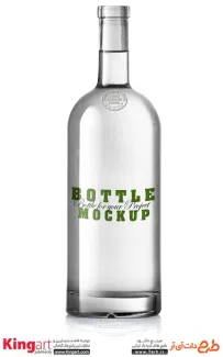 دانلود رایگان موکاپ بطری شیشه‌ ای با فرمت psd جهت پیش نمایش بطری شیشه ای نوشیدنی