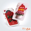 طرح قابل ویرایش کارت ویزیت گل فروشی شامل عکس گل رز