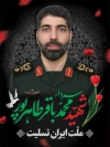 طرح پوستر خام شهید سرتیپ خلبان محمدباقر طاهرپور در حمله تروریستی اسرائیل به ایران