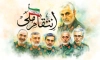 طرح لایه باز بنر شهادت فرماندهان سپاه و سردار سلیمانی شامل خوشنویسی انتقام ملی