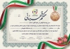 طرح حکم قهرمانی تیراندازی شامل وکتور پرچم ایران