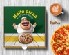 طرح لایه باز جعبه پیتزا جهت استفاده برای بسته بندی و جعبه پیتزا به صورت رنگی
