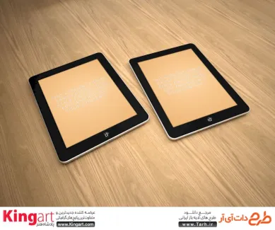 موکاپ تبلت روی میز به صورت لایه باز با فرمت psd جهت پیش نمایش صفحه iPad