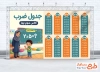 طرح لایه باز بنر جدول ضرب شامل عکس جدول ضرب کامل با فرمت PSD و قابل ویرایش