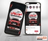 قالب اینستاگرام لایه باز نمایشگاه ماشین شامل عکس ماشین