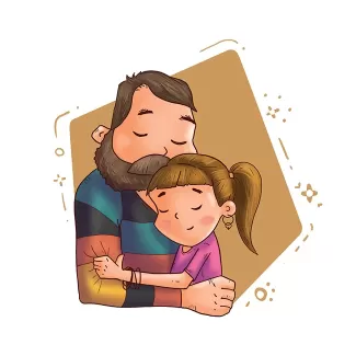 تصویرسازی پدر و دختر