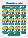 طرح پوستر نفرات برتر کنکور شامل عکس دانش آموز