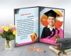 دانلود لوح تقدیر جشن فارغ التحصیلی با تصویرسازی مداد و کتاب