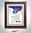 لوح تقدیر نمایندگی بیمه معلم شامل وکتور گل