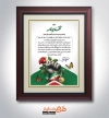 طرح لوح تقدیر کارگر بازنشسته شامل خوشنویسی تقدیرنامه