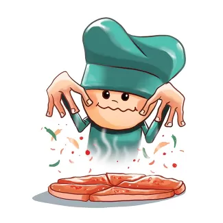 تصویرسازی پسر آشپز شامل کاراکتر بچه