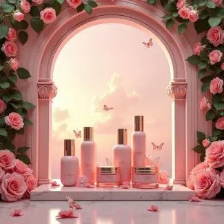 دانلود عکس محصولات آرایشی با رنگ صورتی عکس حرفه ای لوازم آرایشی